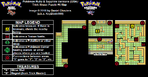 Thumbnail for a map of Trick House Puzzle 6 for the GBA game Pokemon: Ruby & Sapphire Versions.