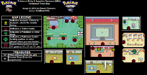 Thumbnail for a map of Verdanturf Town for the GBA game Pokemon: Ruby & Sapphire Versions.
