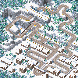 Thumbnail for a map of Delta Circuit Resort for the GBA game Racing Gears Advance.