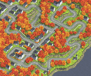 Thumbnail for a map of Delta Circuit The Point for the GBA game Racing Gears Advance.