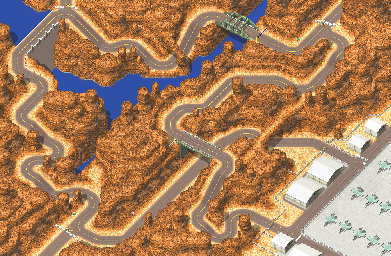 Thumbnail for a map of Gamma Circuit Area 99 for the GBA game Racing Gears Advance.