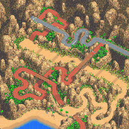 Thumbnail for a map of Gamma Circuit Cactirun for the GBA game Racing Gears Advance.