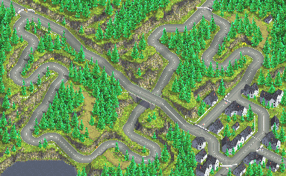 Thumbnail for a map of Gamma Circuit Lakeview for the GBA game Racing Gears Advance.