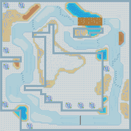Thumbnail for a map of Battle Race East Area - Snow White for the GBA game Road Trip: Shifting Gears.