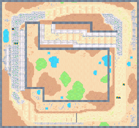 Thumbnail for a map of Battle Race East Area - South Island for the GBA game Road Trip: Shifting Gears.