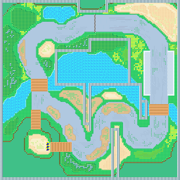 Thumbnail for a map of Battle Race West Area - Highland for the GBA game Road Trip: Shifting Gears.