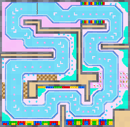 Thumbnail for a map of Battle Race West Area - Toy Kingdom for the GBA game Road Trip: Shifting Gears.