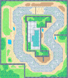 Thumbnail for a map of Sprint Race City Area - Shore for the GBA game Road Trip: Shifting Gears.