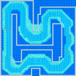 Thumbnail for a map of Sprint Race Marine Area - Grand Blue for the GBA game Road Trip: Shifting Gears.