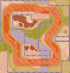 Thumbnail for a map of Sprint Race Off-Road Area - Savanna for the GBA game Road Trip: Shifting Gears.