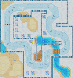 Thumbnail for a map of Sprint Race Off-Road Area - White Mountain for the GBA game Road Trip: Shifting Gears.