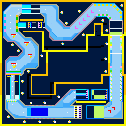 Thumbnail for a map of Sprint Race Wonder Area - Electric Park for the GBA game Road Trip: Shifting Gears.