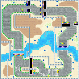 Thumbnail for a map of Sprint Race Wonder Area - Silent City for the GBA game Road Trip: Shifting Gears.