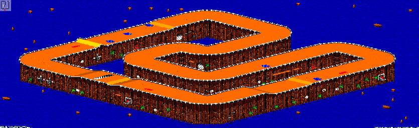 Thumbnail for a map of Bogmire - Divisions B & A Track 1 for the GBA game Rock N' Roll Racing.