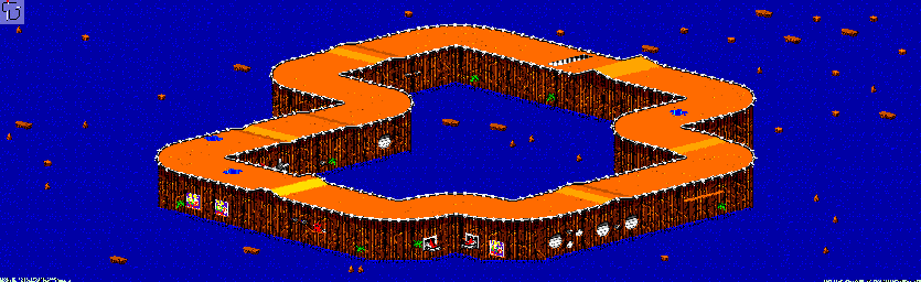 Thumbnail for a map of Bogmire - Divisions B & A Track 3 for the GBA game Rock N' Roll Racing.