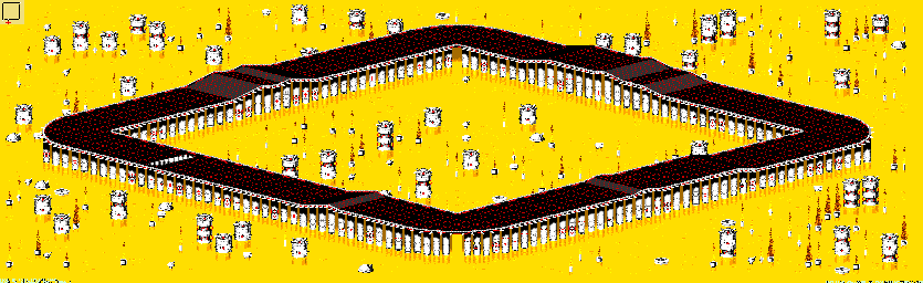 Thumbnail for a map of Chem VI - Divisions B & A Track 1 for the GBA game Rock N' Roll Racing.
