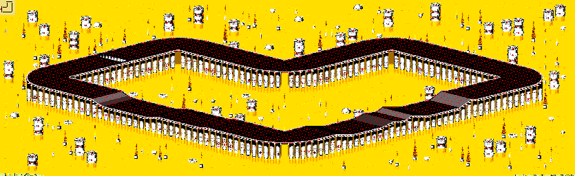 Thumbnail for a map of Chem VI - Divisions B & A Track 2 for the GBA game Rock N' Roll Racing.