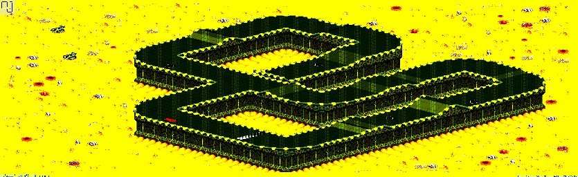 Thumbnail for a map of New Mojave - Divisions B & A Track 4 for the GBA game Rock N' Roll Racing.