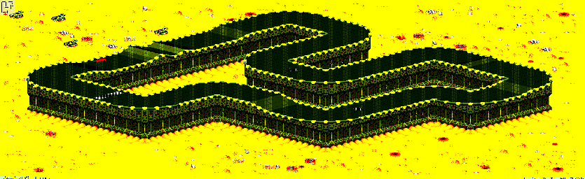 Thumbnail for a map of New Mojave - Divisions B & A Track 5 for the GBA game Rock N' Roll Racing.
