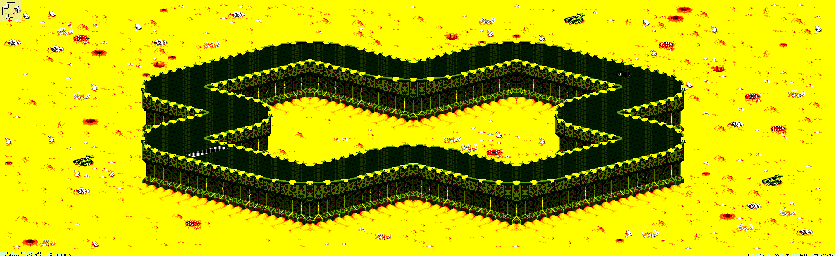 Thumbnail for a map of New Mojave - Divisions B & A Track 6 for the GBA game Rock N' Roll Racing.