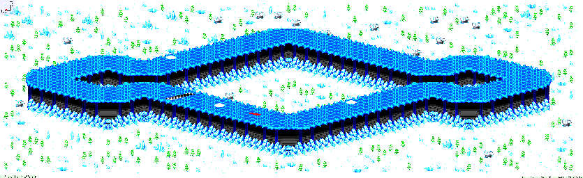 Thumbnail for a map of Nho - Divisions B & A Track 1 for the GBA game Rock N' Roll Racing.