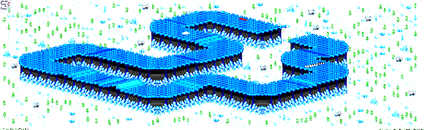 Thumbnail for a map of Nho - Divisions B & A Track 7 for the GBA game Rock N' Roll Racing.