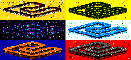 Thumbnail for a map of Vs. Mode Track 10 for the GBA game Rock N' Roll Racing.