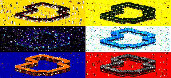 Thumbnail for a map of Vs. Mode Track 12 for the GBA game Rock N' Roll Racing.