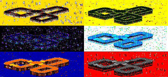 Thumbnail for a map of Vs. Mode Track 13 for the GBA game Rock N' Roll Racing.