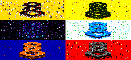 Thumbnail for a map of Vs. Mode Track 14 for the GBA game Rock N' Roll Racing.