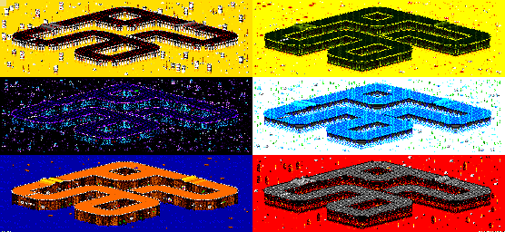 Thumbnail for a map of Vs. Mode Track 16 for the GBA game Rock N' Roll Racing.