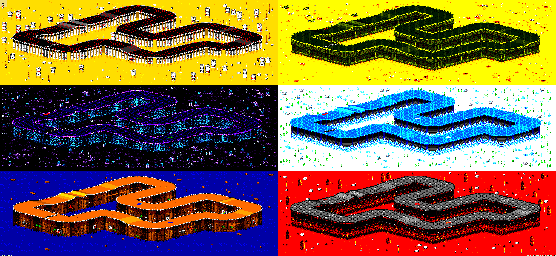 Thumbnail for a map of Vs. Mode Track 20 for the GBA game Rock N' Roll Racing.