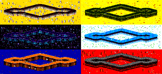 Thumbnail for a map of Vs. Mode Track 23 for the GBA game Rock N' Roll Racing.