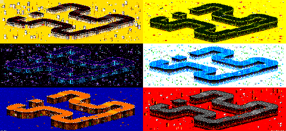 Thumbnail for a map of Vs. Mode Track 25 for the GBA game Rock N' Roll Racing.