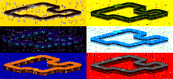 Thumbnail for a map of Vs. Mode Track 26 for the GBA game Rock N' Roll Racing.