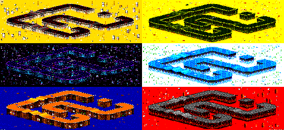 Thumbnail for a map of Vs. Mode Track 27 for the GBA game Rock N' Roll Racing.