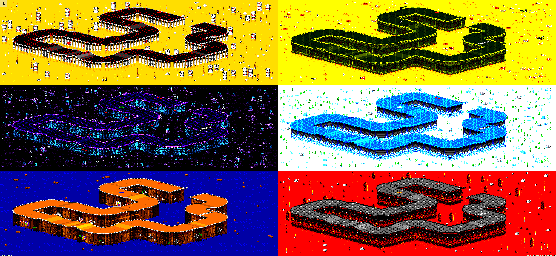 Thumbnail for a map of Vs. Mode Track 29 for the GBA game Rock N' Roll Racing.