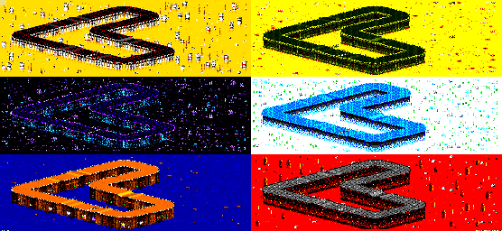 Thumbnail for a map of Vs. Mode Track 4 for the GBA game Rock N' Roll Racing.