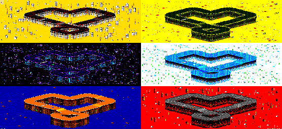 Thumbnail for a map of Vs. Mode Track 8 for the GBA game Rock N' Roll Racing.