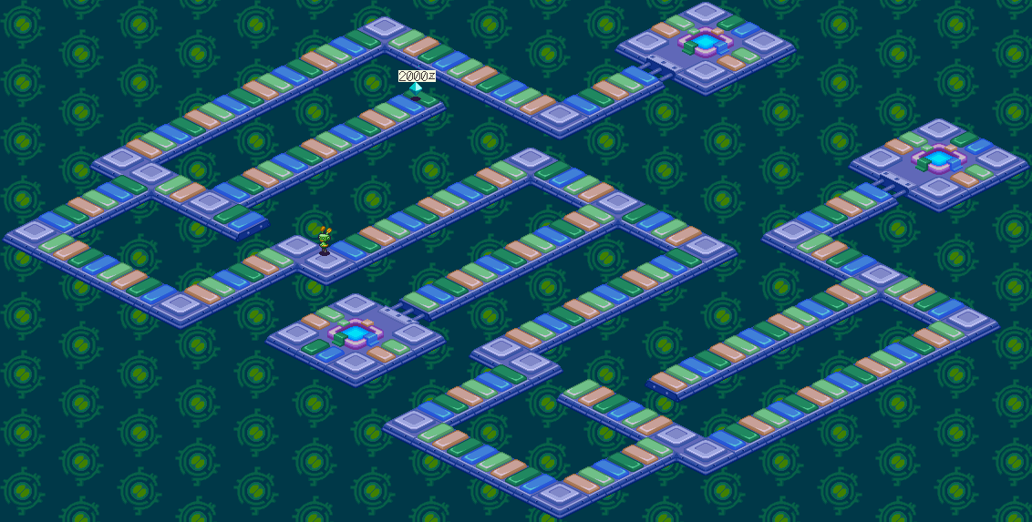 Thumbnail for a map of Golf Computer Section 1 for the GBA game Rockman EXE 4.5: Real Operation.