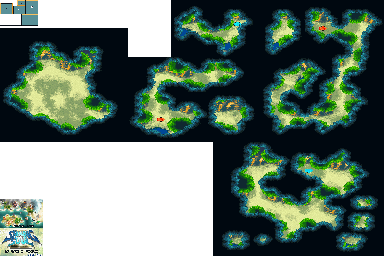 Thumbnail for a map of Mushroom Forest for the GBA game Shining Soul II.
