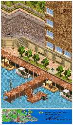 Thumbnail for a map of Boat Docks for the GBA game The Sims: Bustin' Out.