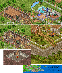 Thumbnail for a map of Hayseed Farm for the GBA game The Sims: Bustin' Out.