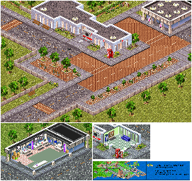 Thumbnail for a map of Hospital for the GBA game The Sims: Bustin' Out.