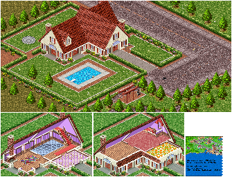 Thumbnail for a map of Imperial Estates for the GBA game The Sims: Bustin' Out.