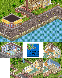 Thumbnail for a map of Waterfront Villa for the GBA game The Sims: Bustin' Out.