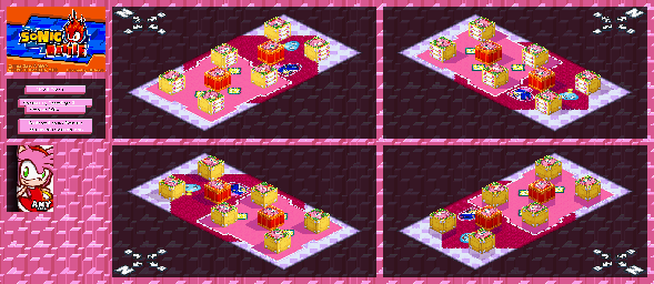 Thumbnail for a map of Arenas Amy's Room for the GBA game Sonic Battle.