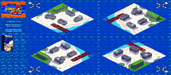 Thumbnail for a map of Arenas Emerald Beach for the GBA game Sonic Battle.