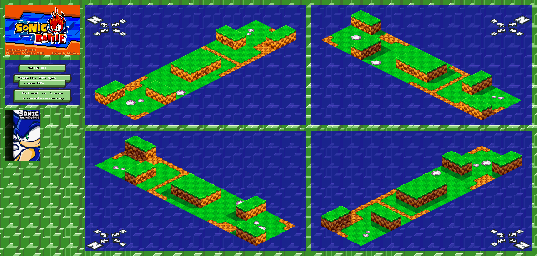 Thumbnail for a map of Arenas Green Hill for the GBA game Sonic Battle.