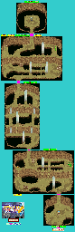 Thumbnail for a map of Cave Of The Winds 2 for the GBA game Summon Night: Craft Sword Monogatari - Hajimari no Ishi.